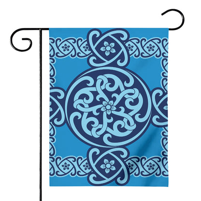 Blue Celtic Symbol Print House Flag