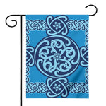 Blue Celtic Symbol Print House Flag