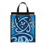 Blue Celtic Symbol Print Insulated Lunch Tote