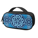 Blue Celtic Symbol Print Insulin Cooler Travel Case