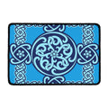 Blue Celtic Symbol Print Kitchen Mat