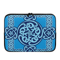 Blue Celtic Symbol Print Laptop Sleeve