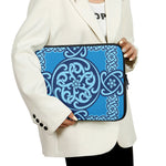 Blue Celtic Symbol Print Laptop Sleeve