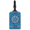 Blue Celtic Symbol Print Luggage Tag