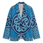 Blue Celtic Symbol Print Men's Blazer