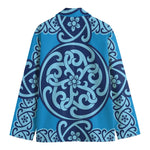Blue Celtic Symbol Print Men's Blazer