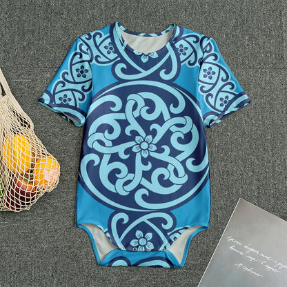 Blue Celtic Symbol Print Men's Bodysuit