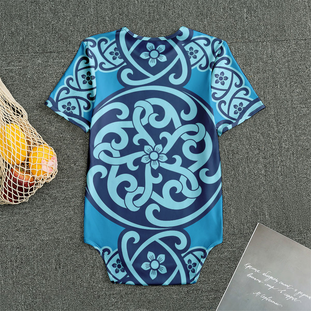 Blue Celtic Symbol Print Men's Bodysuit