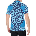 Blue Celtic Symbol Print Men's Shirt