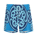 Blue Celtic Symbol Print Men's Athletic Shorts