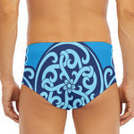 Blue Celtic Symbol Print Men's Triangle Swim Briefs