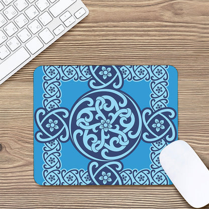 Blue Celtic Symbol Print Mouse Pad