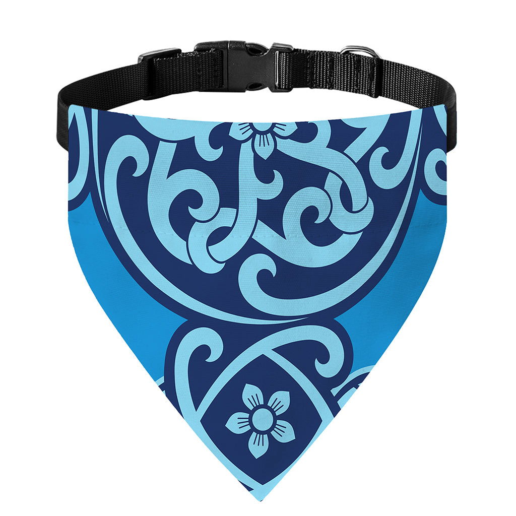 Blue Celtic Symbol Print Over The Collar Dog Bandana