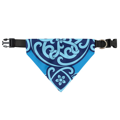 Blue Celtic Symbol Print Over The Collar Dog Bandana