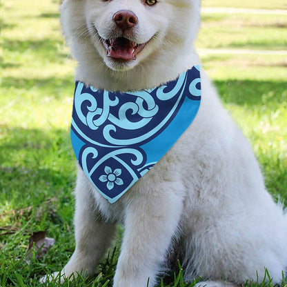 Blue Celtic Symbol Print Over The Collar Dog Bandana