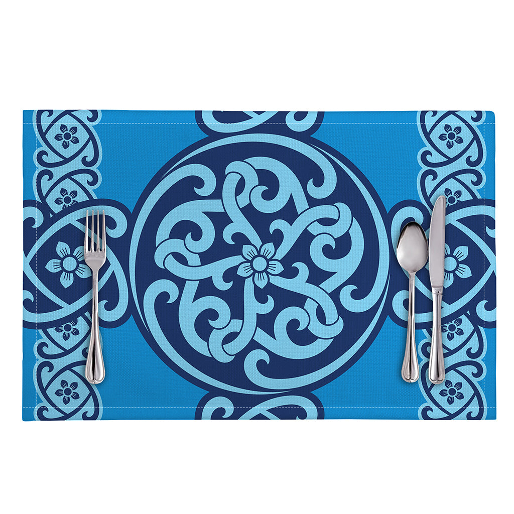 Blue Celtic Symbol Print Placemat