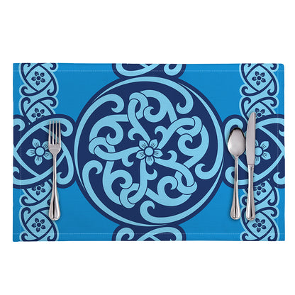 Blue Celtic Symbol Print Placemat