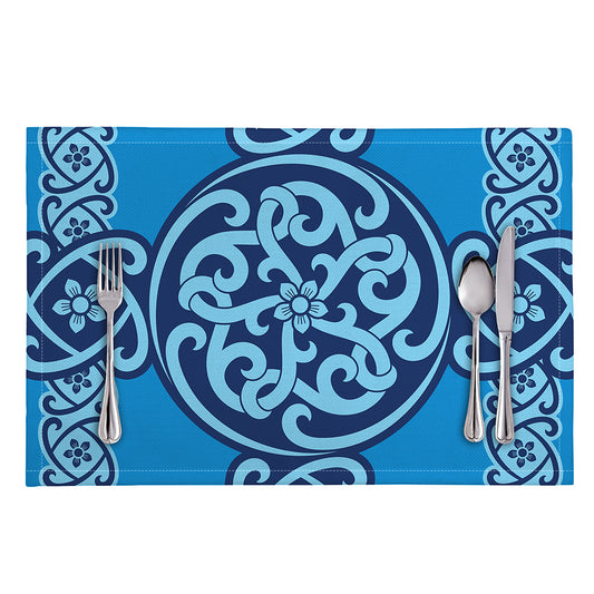 Blue Celtic Symbol Print Placemat