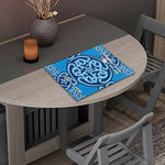 Blue Celtic Symbol Print Placemat