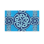 Blue Celtic Symbol Print Polyester Flag
