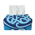 Blue Celtic Symbol Print Rectangle Tissue Box Cover