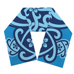 Blue Celtic Symbol Print Scarf