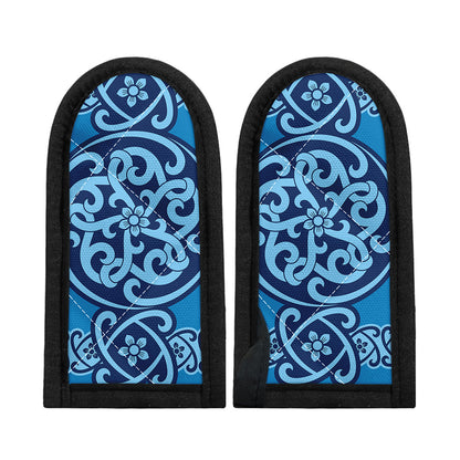 Blue Celtic Symbol Print Skillet Handle Cover