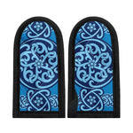 Blue Celtic Symbol Print Skillet Handle Cover
