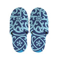 Blue Celtic Symbol Print Slippers