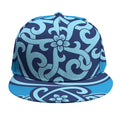 Blue Celtic Symbol Print Snapback Cap