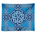 Blue Celtic Symbol Print Tapestry