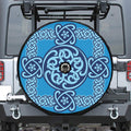 Blue Celtic Symbol Print Tire Cover With Camera Hole