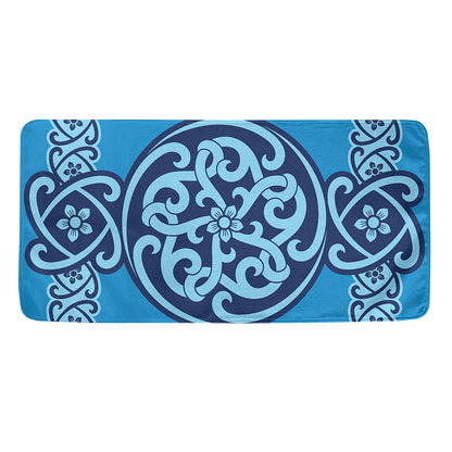 Blue Celtic Symbol Print Towel