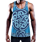 Blue Celtic Symbol Print Training Tank Top