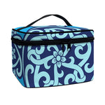 Blue Celtic Symbol Print Travel Makeup Bag