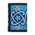 Blue Celtic Symbol Print Trifold Wallet
