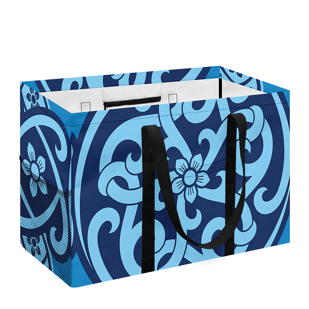 Blue Celtic Symbol Print Utility Tote Bag