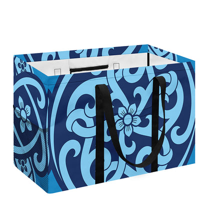Blue Celtic Symbol Print Utility Tote Bag