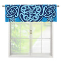 Blue Celtic Symbol Print Window Valance