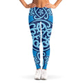 Blue Celtic Symbol Print Women's Leggings