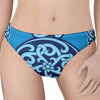 Blue Celtic Symbol Print Women's Thong