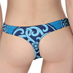 Blue Celtic Symbol Print Women's Thong