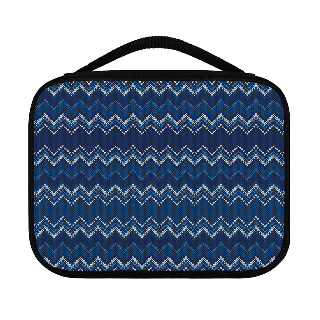 Blue Chevron Knitted Pattern Print Classic Bible Case