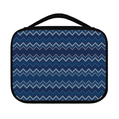 Blue Chevron Knitted Pattern Print Classic Bible Case