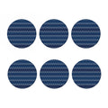 Blue Chevron Knitted Pattern Print Coaster Set