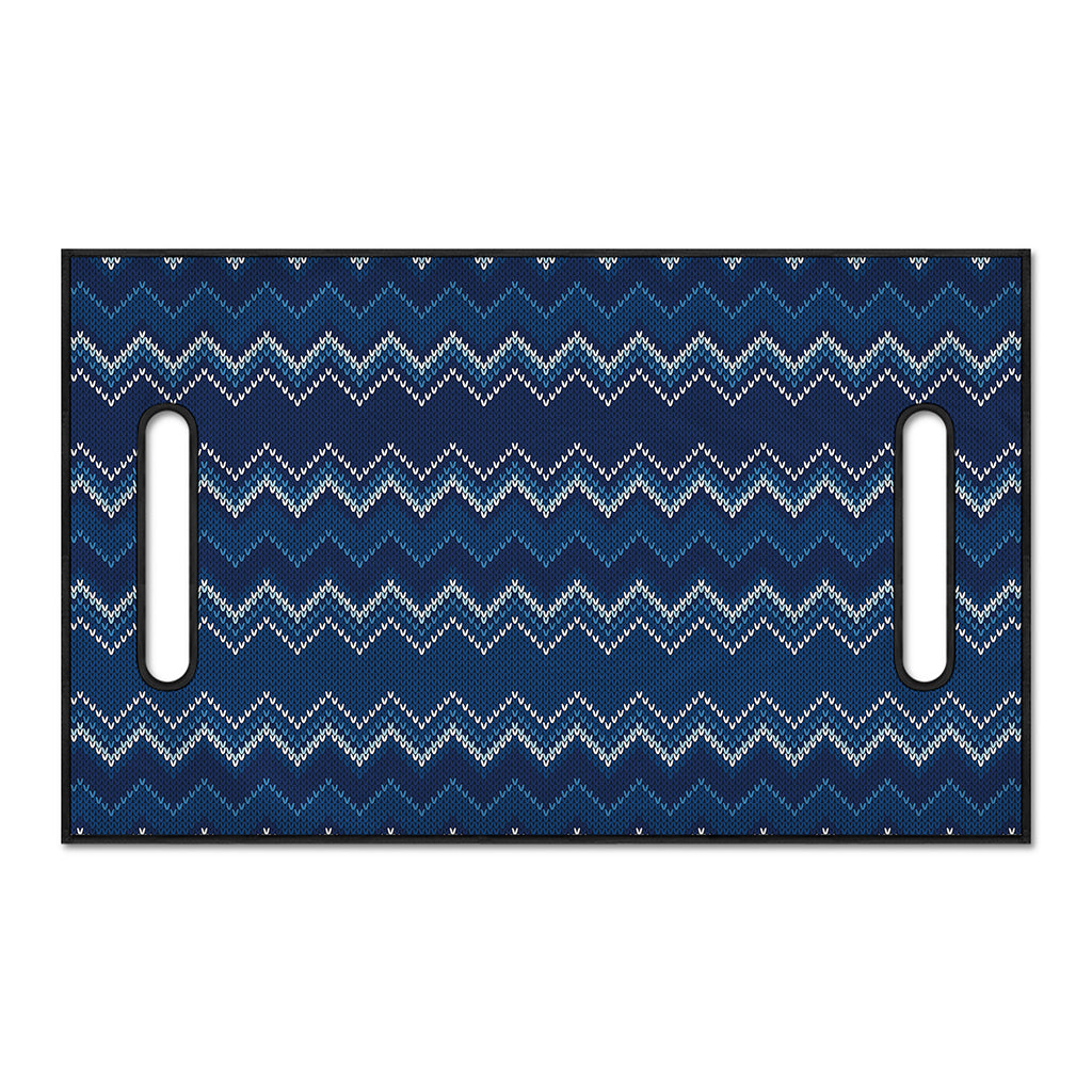 Blue Chevron Knitted Pattern Print Golf Cart Seat Cover