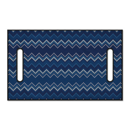 Blue Chevron Knitted Pattern Print Golf Cart Seat Cover
