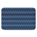 Blue Chevron Knitted Pattern Print Indoor Door Mat