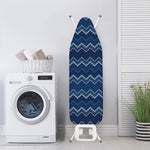 Blue Chevron Knitted Pattern Print Ironing Board Cover