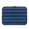Blue Chevron Knitted Pattern Print Laptop Sleeve